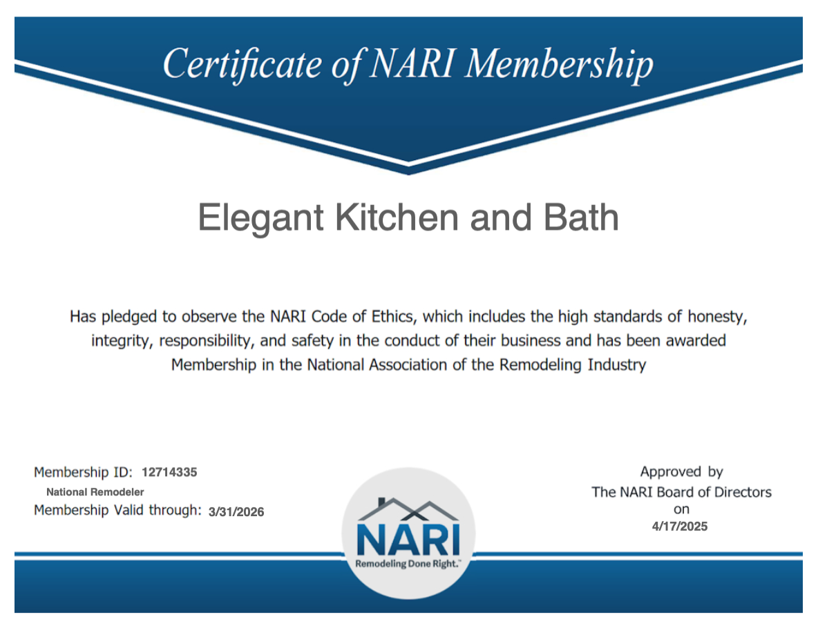 Elegant Kitchen and Bath: The NARI Certified Remodeler in Northern Virginia